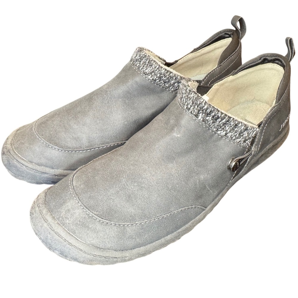 J Sport Jambu Gray Slip On Memory Foam Comfort Shoes Knit Collar Womens 10